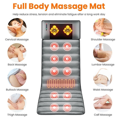 Full Body Electric Massage Mat with Heat Vibration Massage Pad Cushion